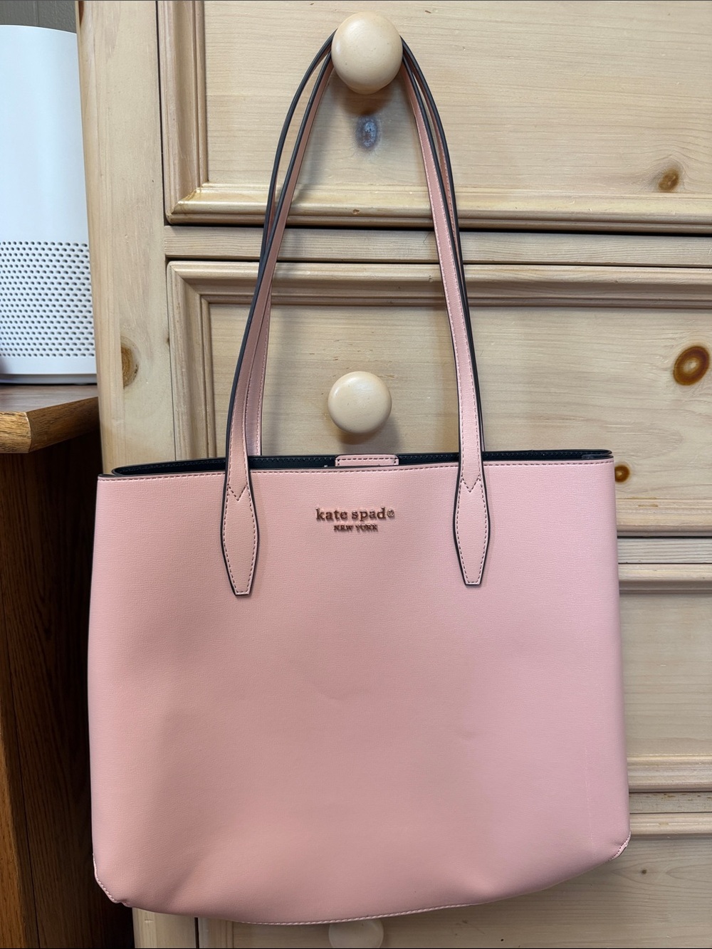 kate spade Pink Leather Tote with Long Straps